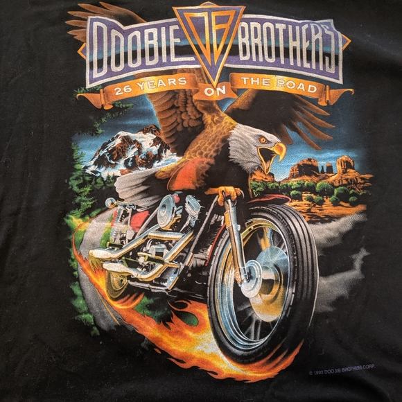 Vintage Doobie Brothers Tour Tee Black XL - Picture 3 of 6